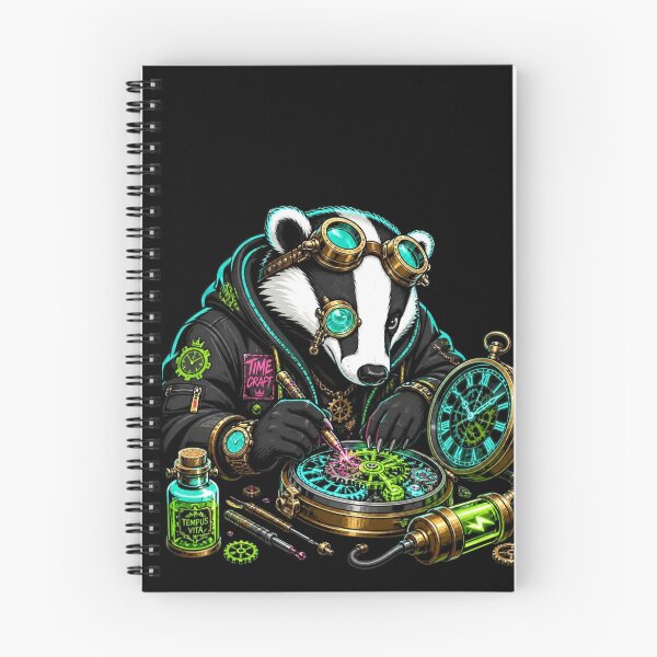 Item preview, Steampunk Clockmaker Badger Timecraft designed and sold by LazyDayzCo.