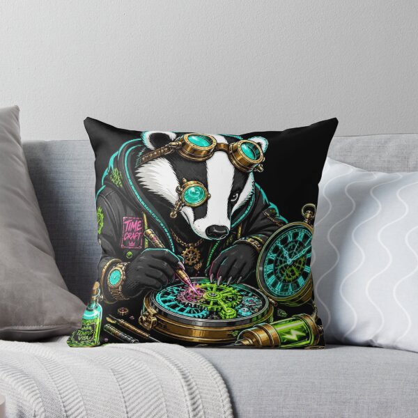Item preview, Steampunk Clockmaker Badger Timecraft designed and sold by LazyDayzCo.