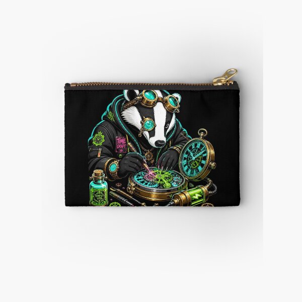 Item preview, Steampunk Clockmaker Badger Timecraft designed and sold by LazyDayzCo.