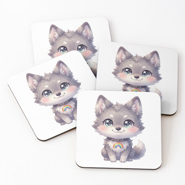 Item preview, Cute Pride Wolf Puppy Rainbow designed and sold by ZhivanCrimson.