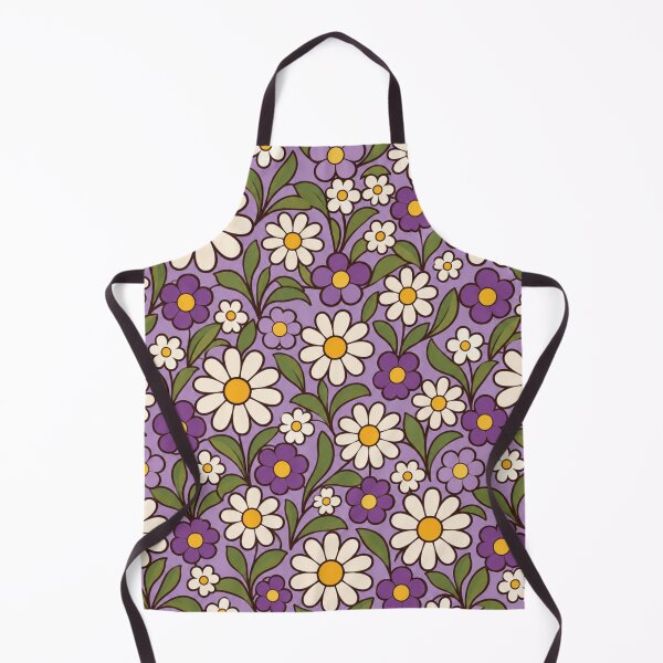 Item preview, Retro Lavender Groovy Floral Pattern designed and sold by Julie Leisure Gardening.
