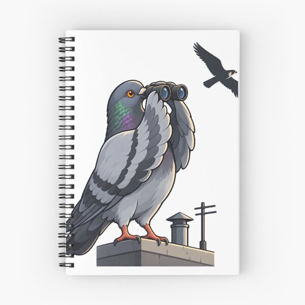 Item preview, Urban Pigeon Watching a Peregrine designed and sold by Philippa Shop.