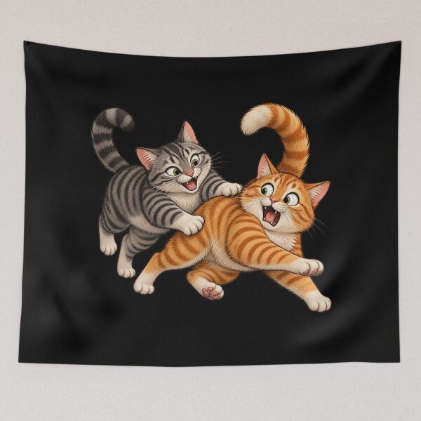 Item preview, Cat Biting Cat Butt Funny Cat Meme Humor designed and sold by Trendably.