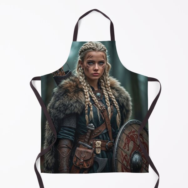 Item preview, Elegant Viking Woman Portrait – Atmospheric Nordic Art designed and sold by VALKYRAART53.