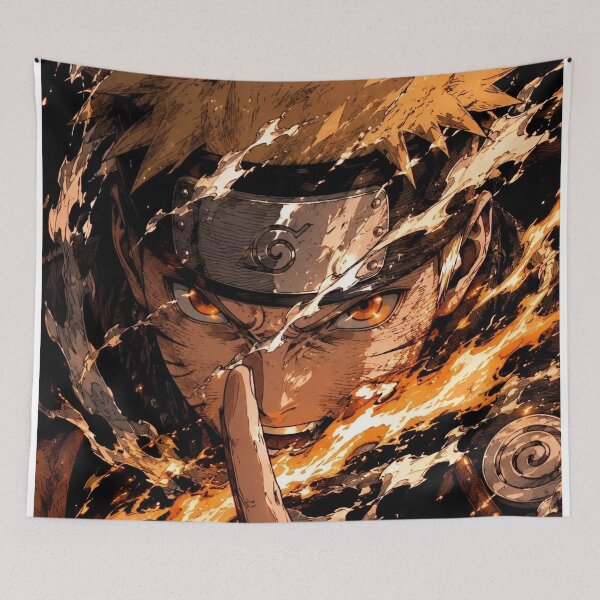 Item preview, Flame Ninja Warrior – Orange Fire Japanese Shinobi Aesthetic designed and sold by Dyan4.