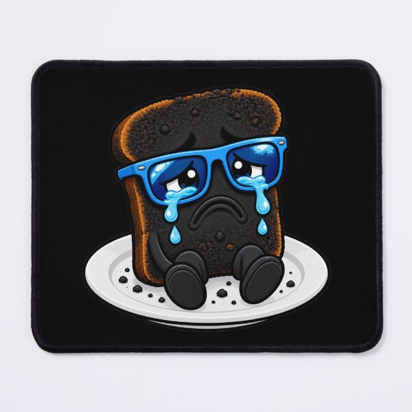 Item preview, Funny Sad Burned Toast with Sunglasses Meme Sticker designed and sold by Altospecial.