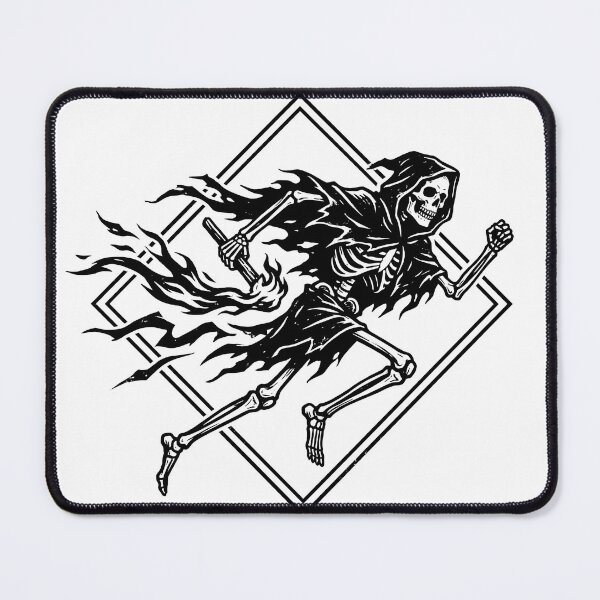 Item preview, Skeleton Sprinting Forward with Burning Shoes designed and sold by MisteryDesigner.