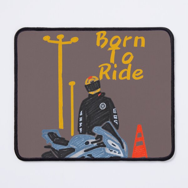 Item preview, Minimalist Motorcycle Rider & Sport bike Doodle designed and sold by SeanTee.