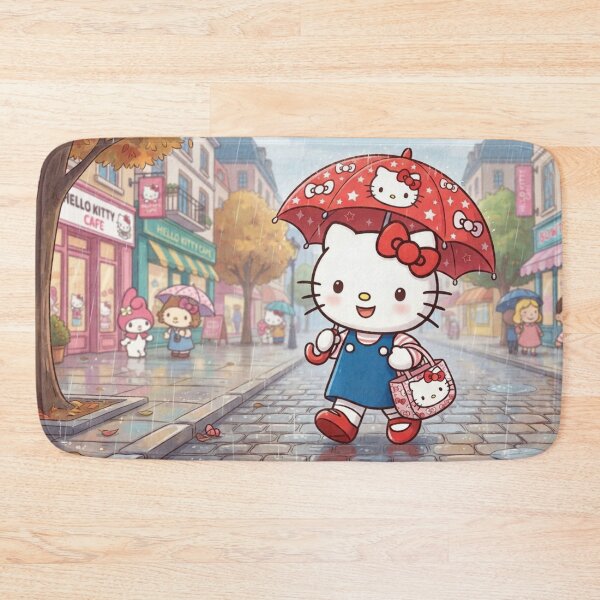 Artikelvorschau, Hello Kitty mit Regenschirm entworfen und verkauft von myfavoritegifts.