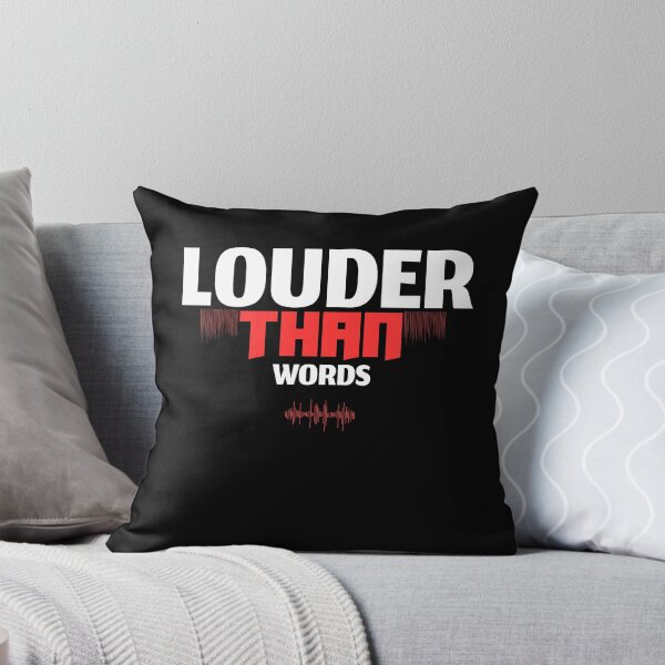 Item preview, Music Lover Gift - Louder Than Words Bold Typography designed and sold by Yourt-shirtyou.