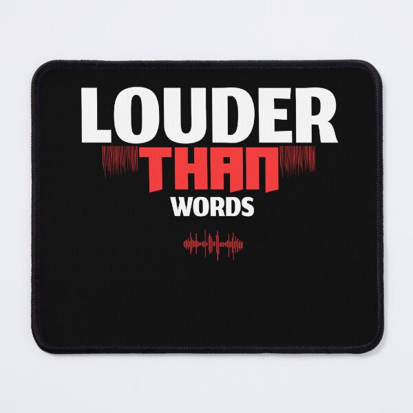 Item preview, Music Lover Gift - Louder Than Words Bold Typography designed and sold by Yourt-shirtyou.