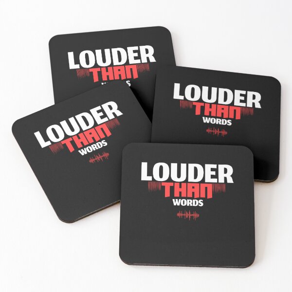 Item preview, Music Lover Gift - Louder Than Words Bold Typography designed and sold by Yourt-shirtyou.