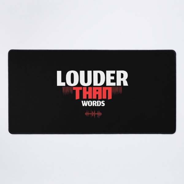 Item preview, Music Lover Gift - Louder Than Words Bold Typography designed and sold by Yourt-shirtyou.