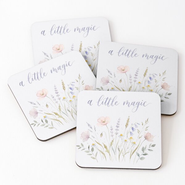Item preview, A little bit of magic - Watercolor of wildflowers designed and sold by SuperMama1973.