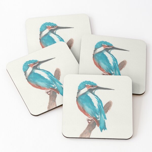 Item preview, A kingfisher on a branch designed and sold by DrorLavyArt.