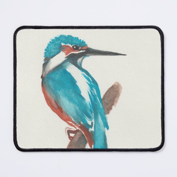 Item preview, A kingfisher on a branch designed and sold by DrorLavyArt.