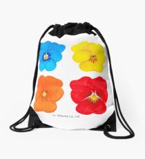 COLORED FLOWERS EXPERIMENT Drawstring Bag