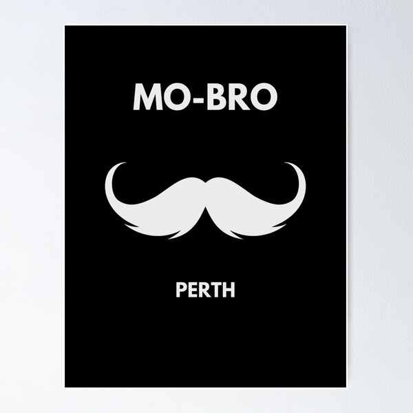 Item preview, MOvember Inspired MO-BRO Perth Australia Moustache 1 T-Shirt and Stickers designed and sold by Wit-T-Merch.