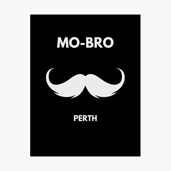 Item preview, MOvember Inspired MO-BRO Perth Australia Moustache 1 T-Shirt and Stickers designed and sold by Wit-T-Merch.
