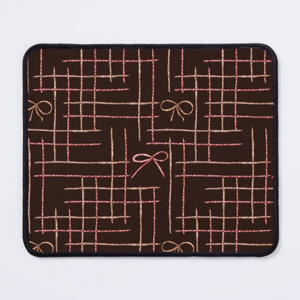 Item preview, Vintage Plaid Pattern of Strings and Bows on Brown designed and sold by Flowersforbear.