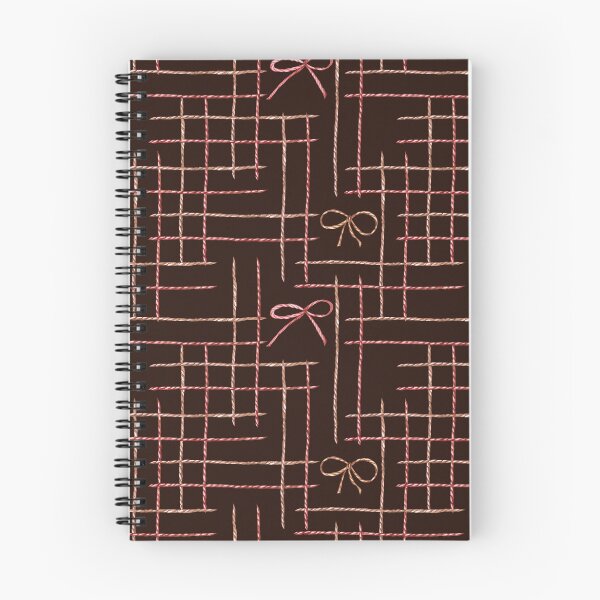 Item preview, Vintage Plaid Pattern of Strings and Bows on Brown designed and sold by Flowersforbear.