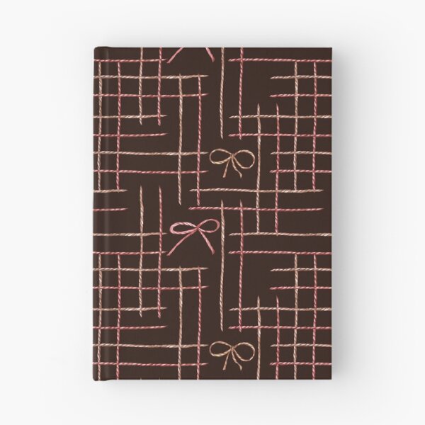 Item preview, Vintage Plaid Pattern of Strings and Bows on Brown designed and sold by Flowersforbear.
