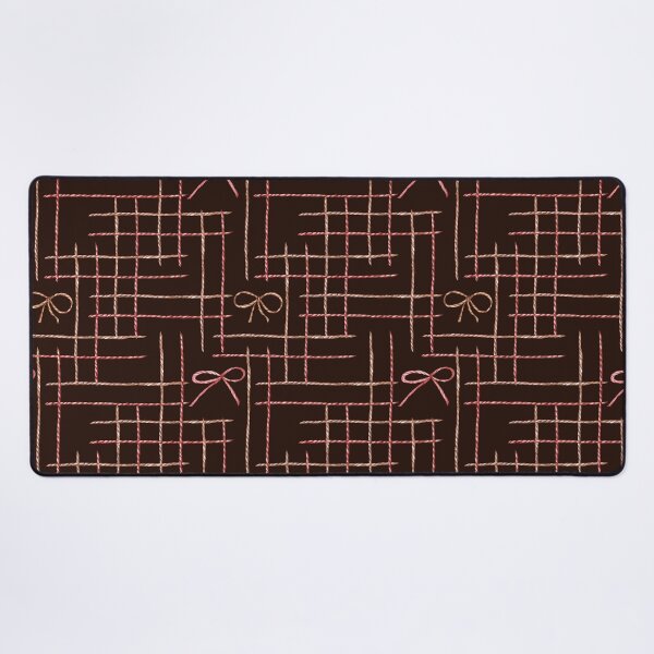 Item preview, Vintage Plaid Pattern of Strings and Bows on Brown designed and sold by Flowersforbear.