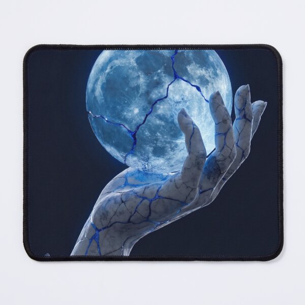Item preview, Cracked Blue Moon Surreal Landscape designed and sold by ElagoozArt.