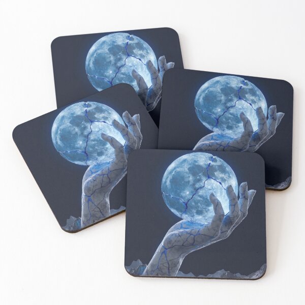 Item preview, Cracked Blue Moon Surreal Landscape designed and sold by ElagoozArt.