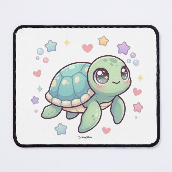 Item preview, Cute Kawaii Sea Turtle with Sparkly Eyes designed and sold by ShawnMorrisDesigns.