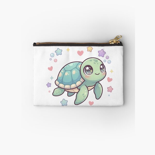Item preview, Cute Kawaii Sea Turtle with Sparkly Eyes designed and sold by TrendingFabrics.