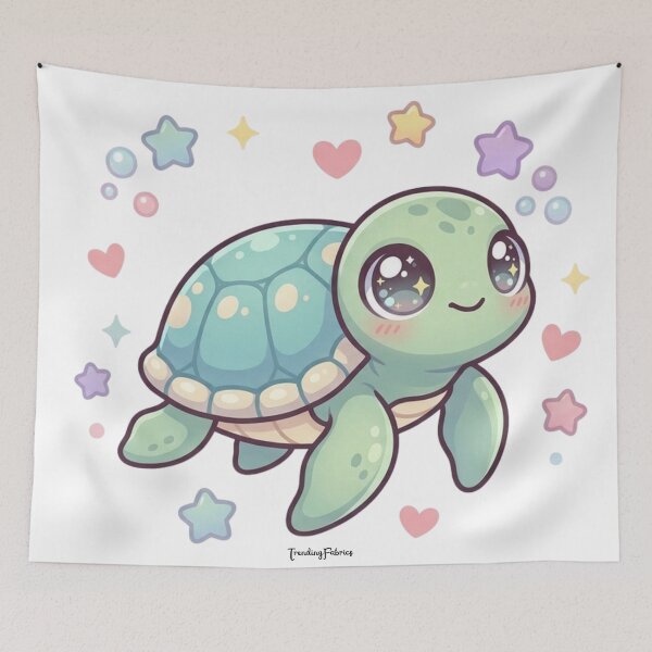 Item preview, Cute Kawaii Sea Turtle with Sparkly Eyes HIGH-QUALITY  designed and sold by ShawnMorrisDesigns.