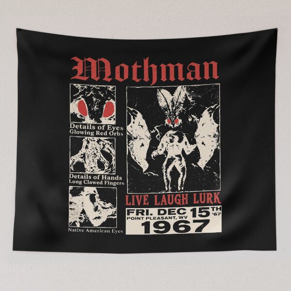 Item preview, Mothman - Live Laugh Lurk - Point Pleasant - 1967 designed and sold by thedoodlevault.