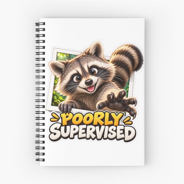 Item preview, Poorly Supervised Raccoon – 3D Pop-Out Funny Animal Design designed and sold by OddCritterCo.