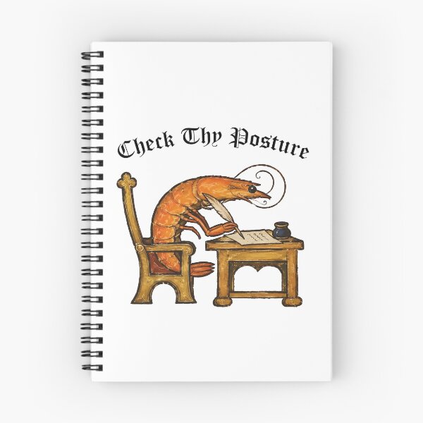 Item preview, Check Thy Posture, Funny Medieval Shrimp Meme Retro Style designed and sold by LuksTEESred.