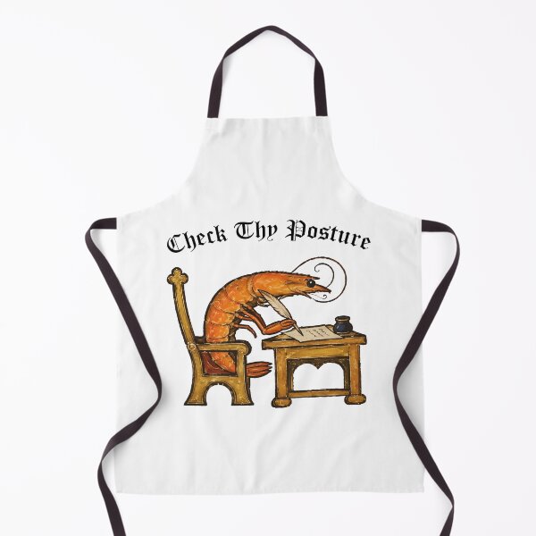 Item preview, Check Thy Posture, Funny Medieval Shrimp Meme Retro Style designed and sold by LuksTEESred.