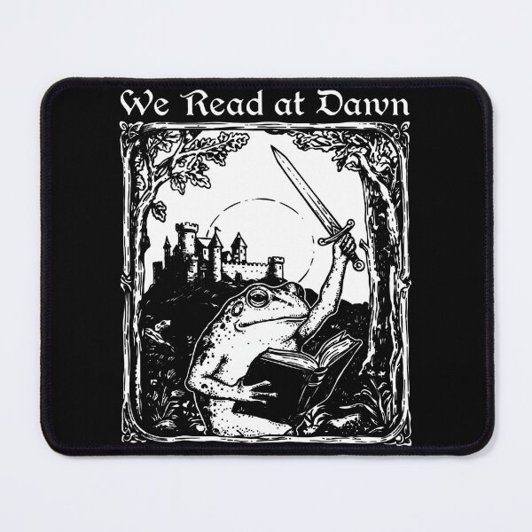 Item preview, We Read At Dawn - Medieval Frog - Sword And Book designed and sold by thedoodlevault.
