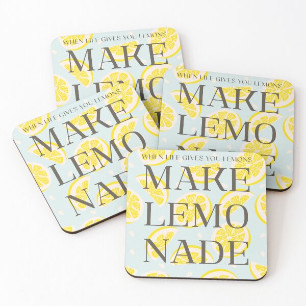 Item preview, When Life Gives You Lemons Make Lemonade: Pastel Yellow Citrus Quote Pattern designed and sold by Kat Designs Store.