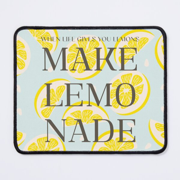Item preview, When Life Gives You Lemons Make Lemonade: Pastel Yellow Citrus Quote Pattern designed and sold by Kat Designs Store.