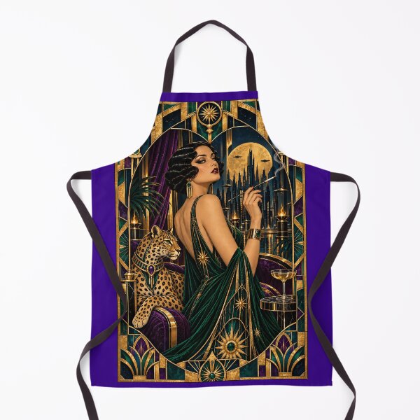 Item preview, Art deco leopard lady designed and sold by saranagliccuris.