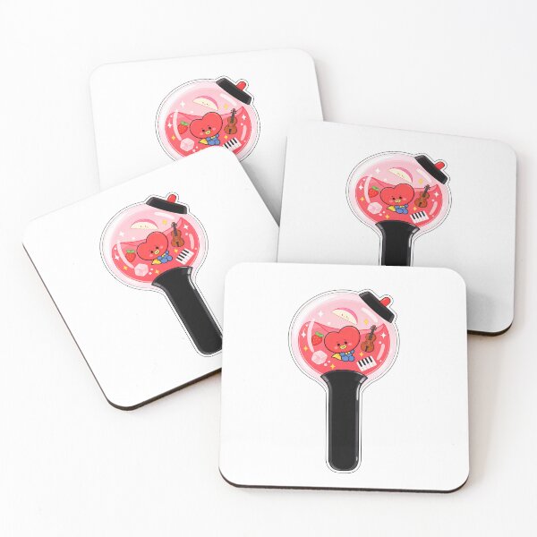 Item preview, Cute Red Heart Lightstick – Kawaii Music & Strawberry Chibi Design designed and sold by Polarisofficial.