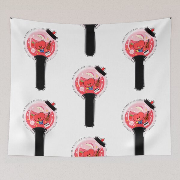 Item preview, Cute Red Heart Lightstick – Kawaii Music & Strawberry Chibi Design designed and sold by Polarisofficial.