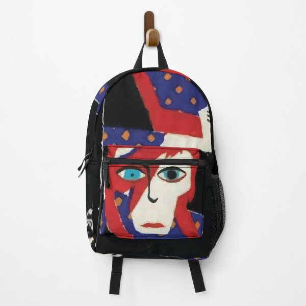 Aperçu de l'œuvre David Bowie en Ziggy Stardust et Aladdin Sane | Affiche d'art rétro moderne | Peinture abstraite d'icône pop créée et vendue par ABRAKADABRA!.