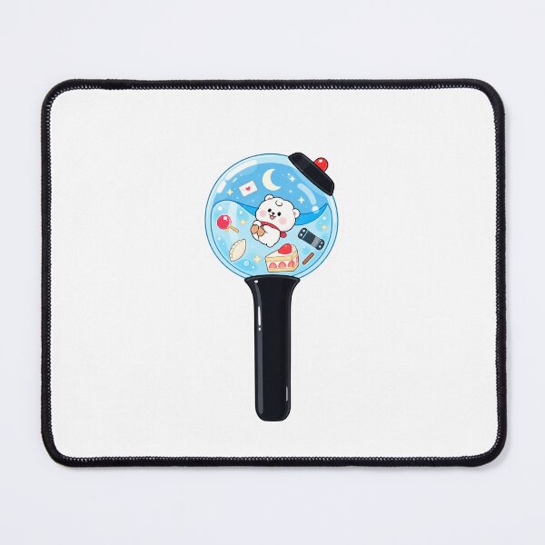 Item preview, Cute White Alpaca Lightstick – Kawaii Blue Chibi Design designed and sold by Polarisofficial.