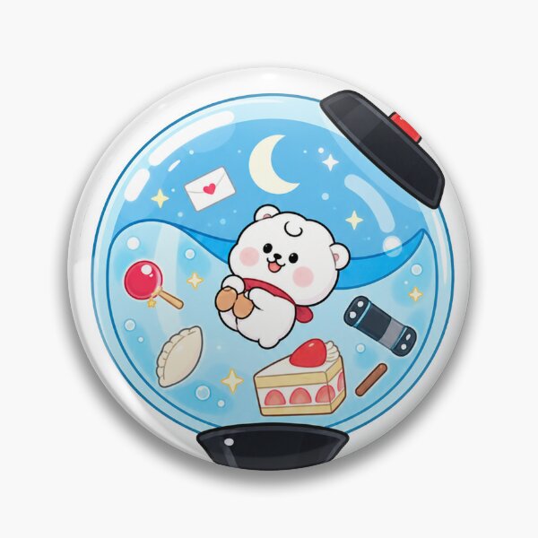Item preview, Cute White Alpaca Lightstick – Kawaii Blue Chibi Design designed and sold by Polarisofficial.