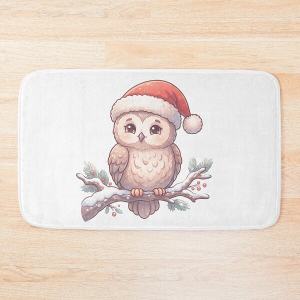 Item preview, Cute Owl Wearing A Santa Hat - Cute Design designed and sold by larbimalki.
