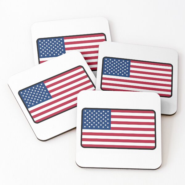 Item preview, USA Flag Sticker designed and sold by Vintage Letter Stickers.