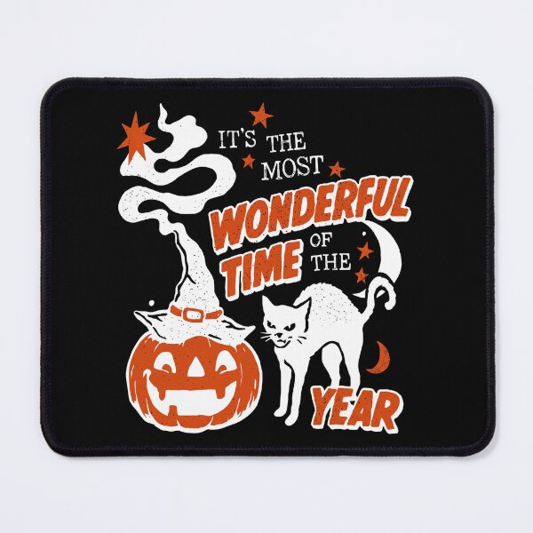 Item preview, It's The Most Wonderful Time Of The Year - Halloween Cat - Pumpkin - Witch Hat designed and sold by thedoodlevault.