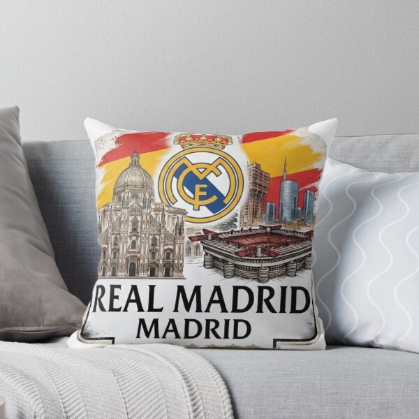 Item preview, Real Madrid Spain Flag Skyline Crest Art designed and sold by annaarthk.