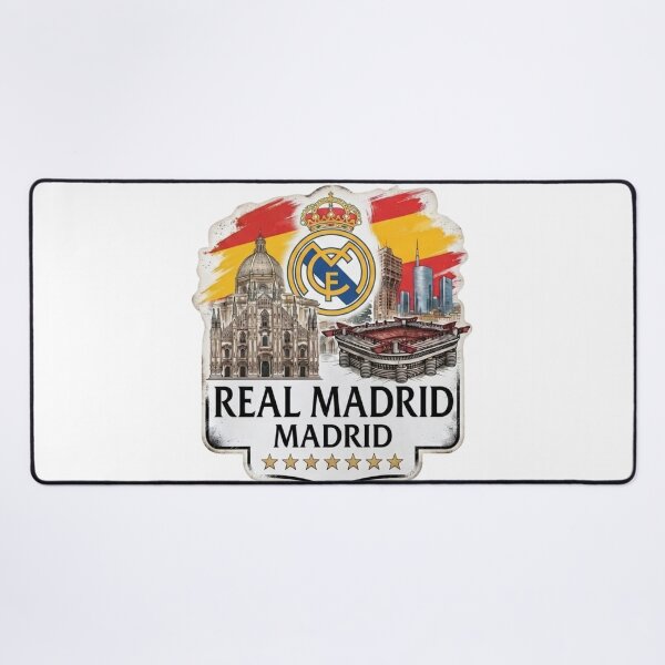 Item preview, Real Madrid Spain Flag Skyline Crest Art designed and sold by annaarthk.